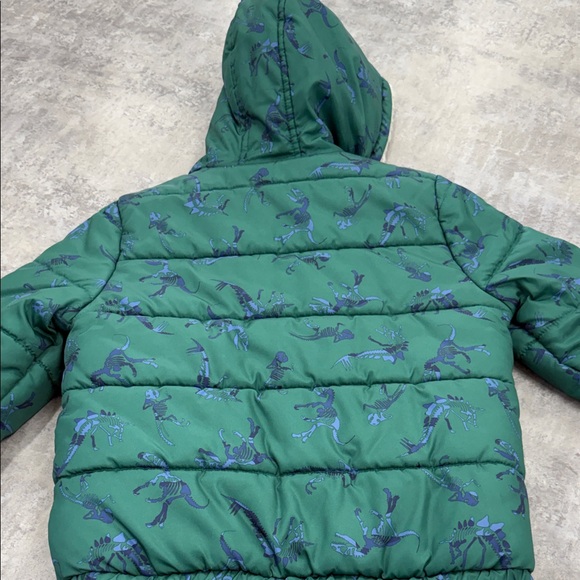 OshKosh B'gosh Green and Blue Dinosaur Kids Puffer Jacket - Picture 5 of 5